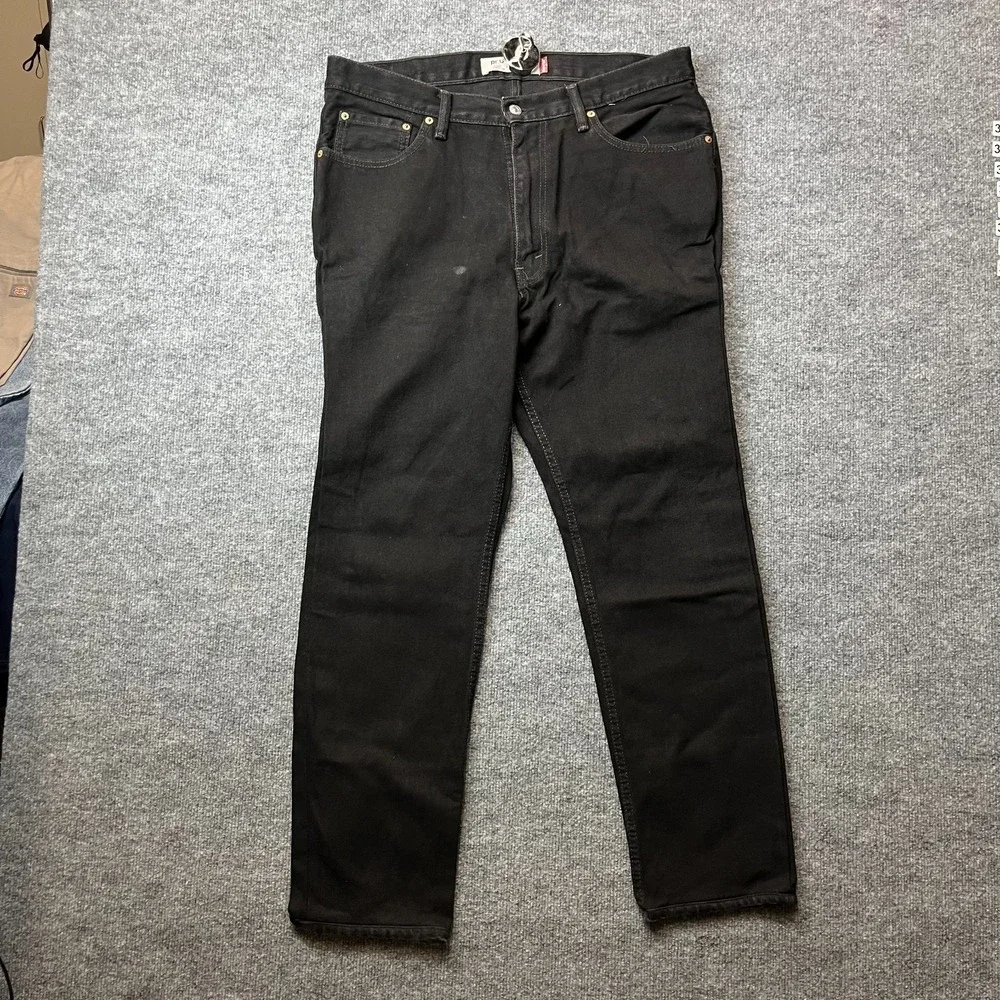 Levi's 550 Relaxed Fit Jeans Mens Black Denim Classic Straight Zip Fly - 36X28.5